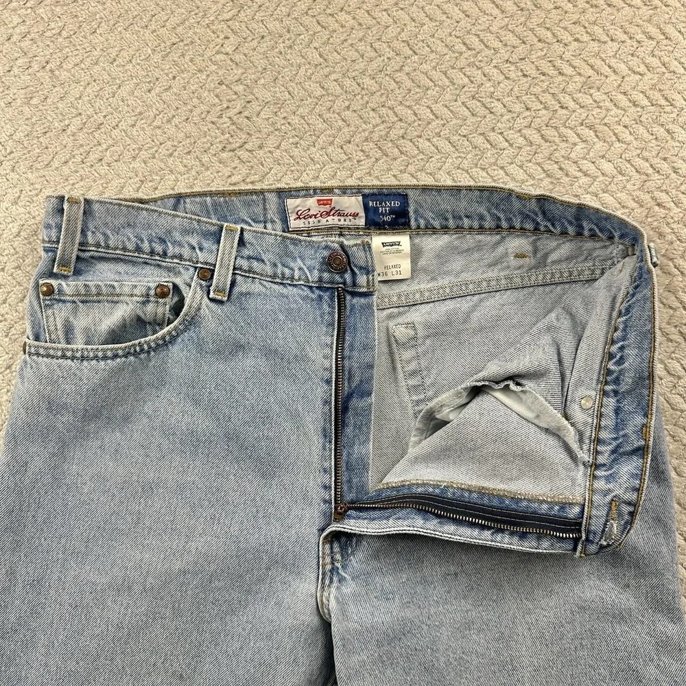 Vintage Levis Orange Tab Mens 36x31 Jeans 540 Light Wash Relaxed Fit 90's Grunge